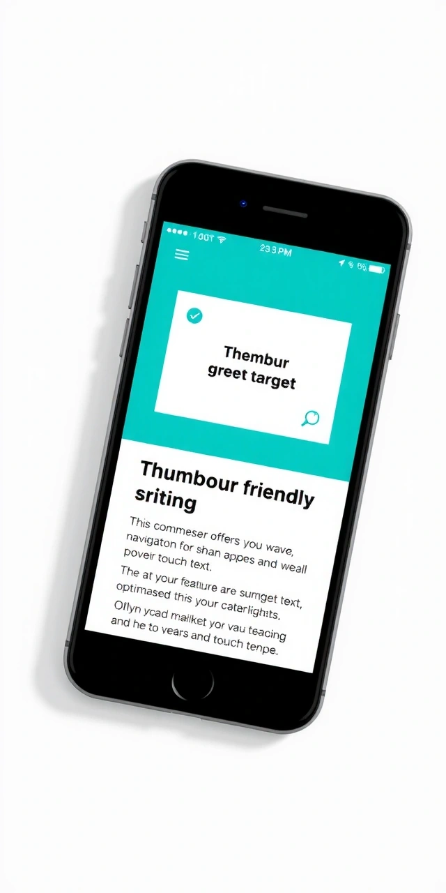 Mobile website mockup