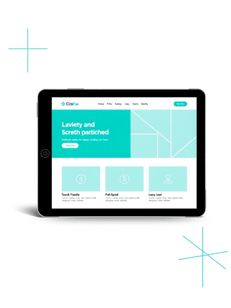 Tablet website mockup