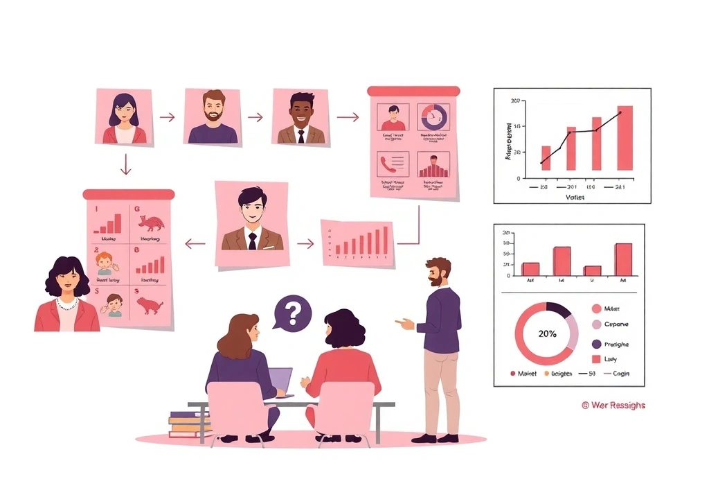 User research and discovery phase with user personas and market analysis